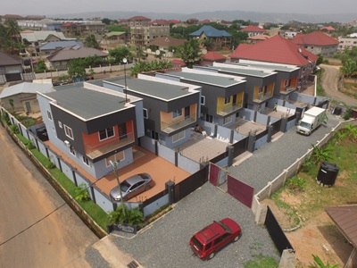 3 bedroom with attached boys quarters in a gated estate.