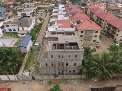 uncompleted 6 bedroom storey for sale at Adenta.